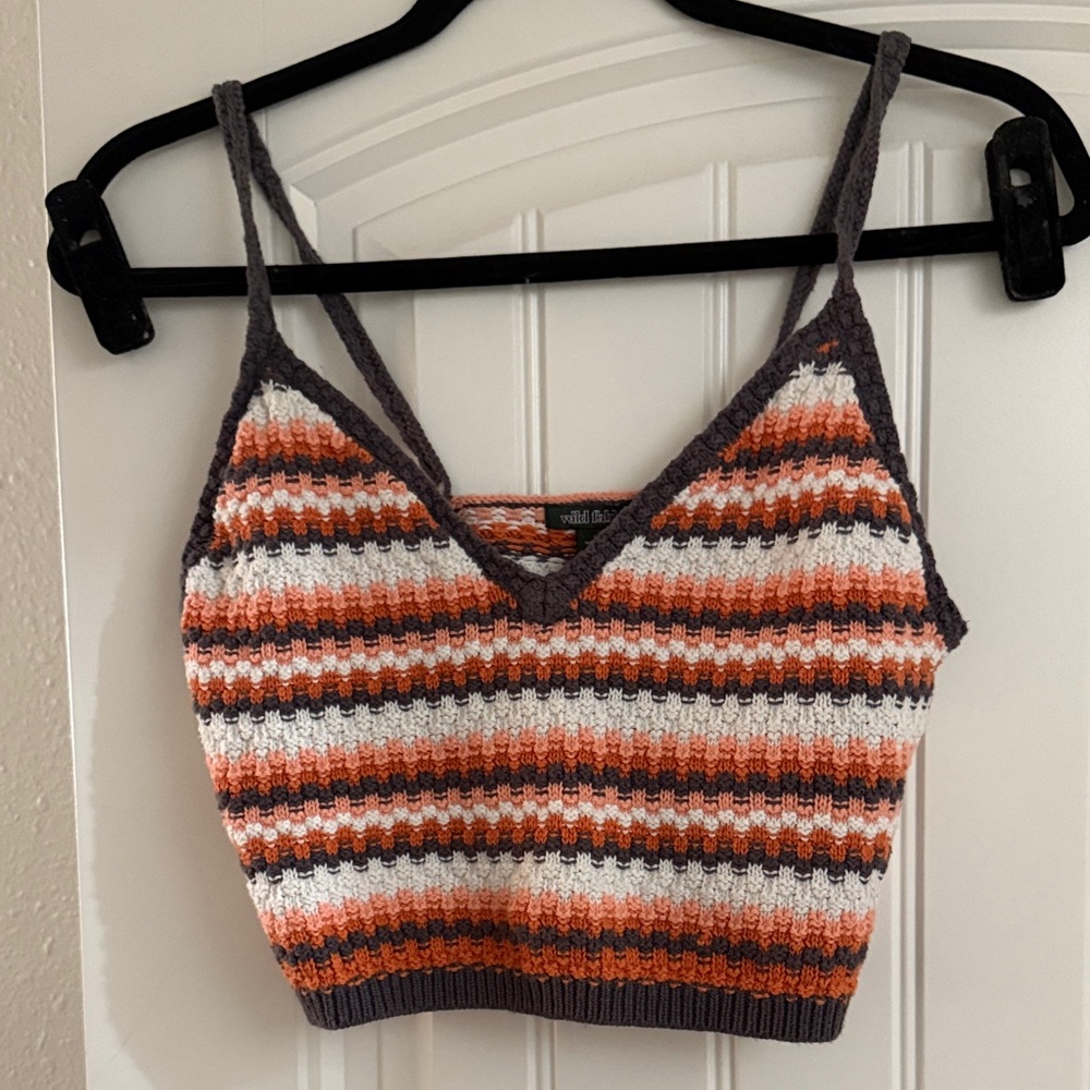 Wild Fable Multicolor Striped Cropped Cami